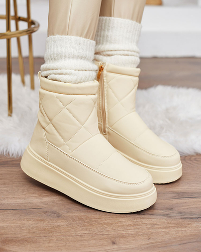 Royalfashion Бежевые женские сапоги a'la snow boots Kacecica