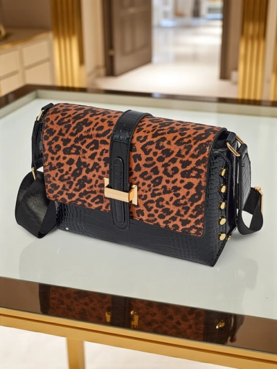 Lakitud väike naiste öko-nahast käekott Panthere Mist