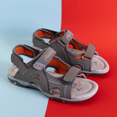 Gray boys 'Monekin velcro sandals - Footwear