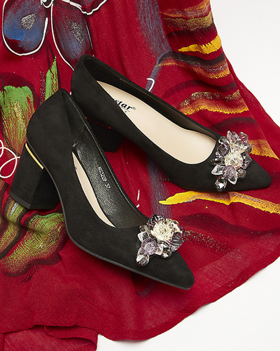Mustad värviliste kristallidega naiste pumbad Xitas - Jalatsid