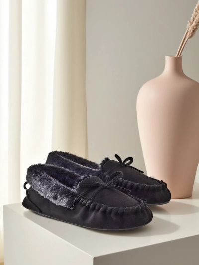 Royalfashion Women's moccasins with fur Ahtikes