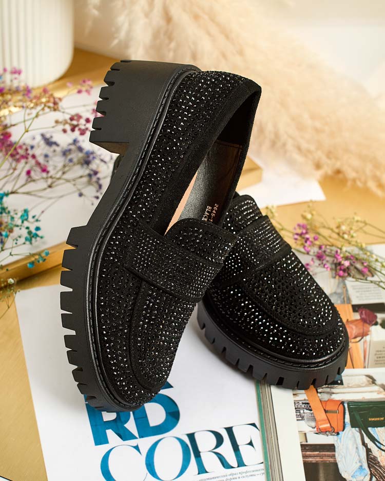 Royalfashion Naiste mokassinad tsirkoonidega Epolls