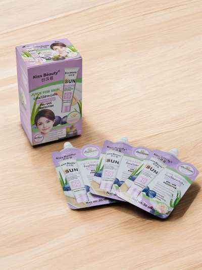 Kiss Beauty Sunscreen Cream 50 SPF in sachets 30mlx10pcs
