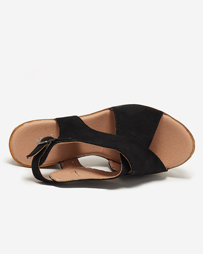 Black women's sandals on a high post Inga - Footwear