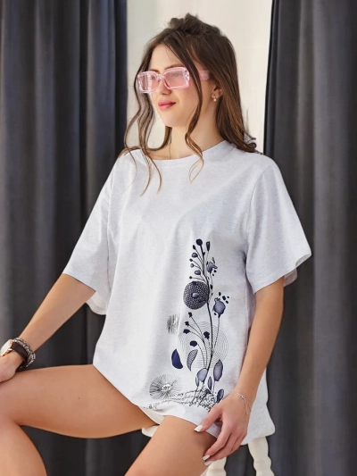 Royalfashion Женская хлопковая футболка с принтом