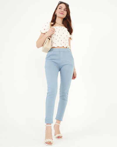 Women's blue skinny treggings - Clothing