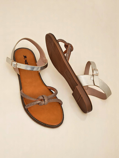 Royalfashion Женские сандалии с декоративными цирконами Bella Shine