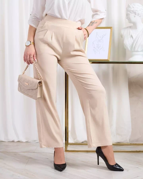 Royalfashion Beežid naiste laiad riidest püksid