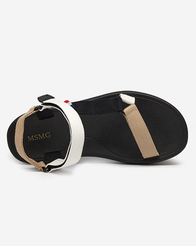 Icon Naiste valgest kangast sandaalid Ojo- Footwear