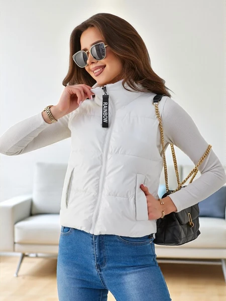 Royalfashion Women's Short Sleeveless Jacket