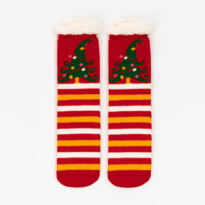 Women's socks with a Christmas pattern - Underwear
