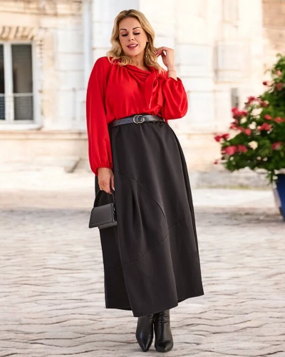 Royalfashion Kvinnor's midi kjol