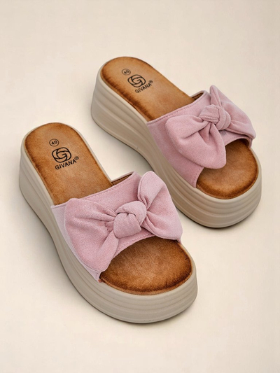 Royal Fashion Women's Platform Slides Givan