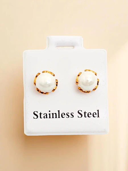 Royalfashion Naiste pärlitega rõngaskõrvarõngad