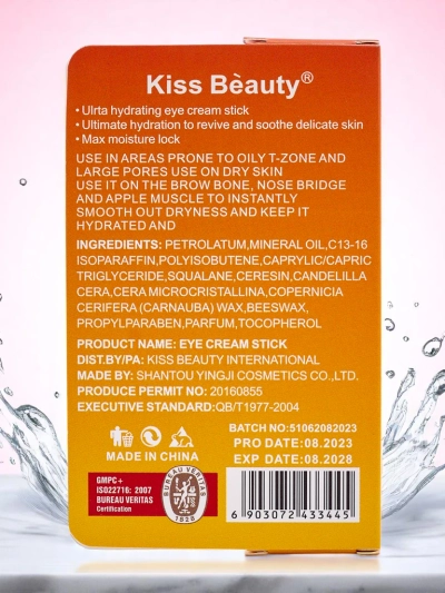 Anti-wrinkle, moisturizing, and regenerating eye cream stick with collagen