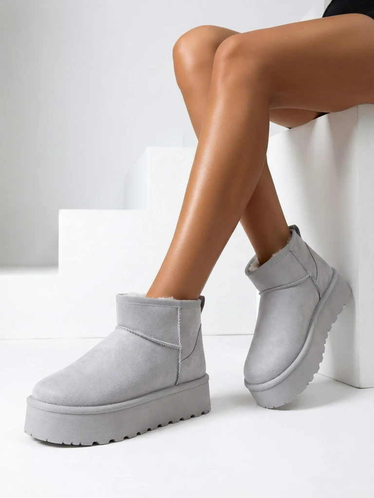 Royalfashion Skurt kvenna snjóbötum a'la Fofio