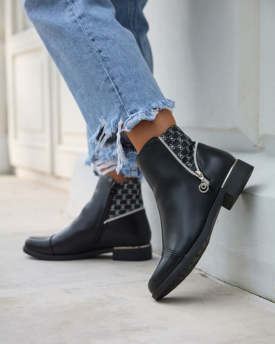 Royalfashion Black women's boots a'la sztyblety Orlaa