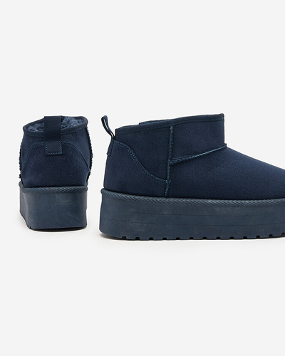 Royalfashion Navy blue short women's boots a'la snow boots Teritsi