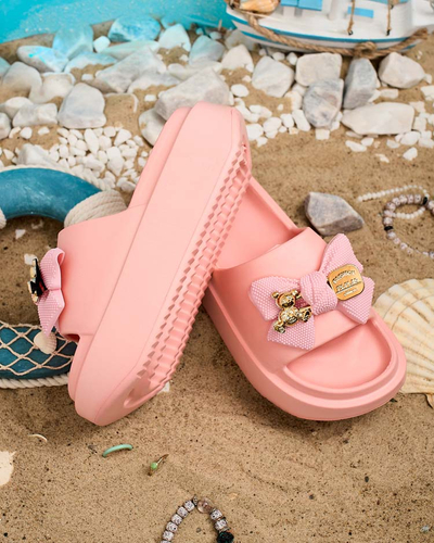 Royalfashion Naiste kummist flip-flopid dekoratiivse vibuga Nilm