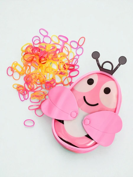 Royalfashion Värvilised silikoonist juuksekummid Pszczółka