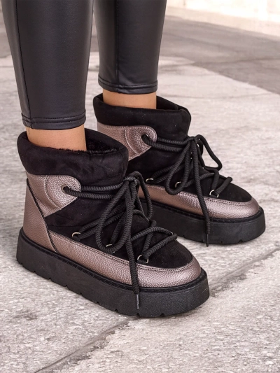 Royalfashion Kvinner's lace-up snø støvler Iniuc