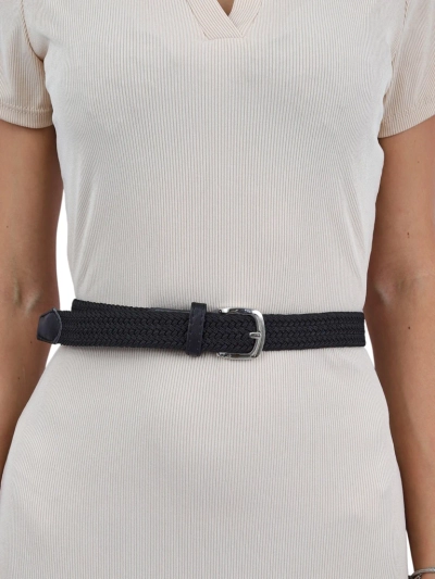 Women's Braided Rubber Trousers Belt