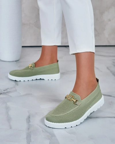 Royalfashion Naiste kangast mokassiinid kuldse kaunistusega Erticae