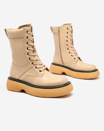 Royalfashion Beežid naiste pitssaapad kindla tallaga Diret