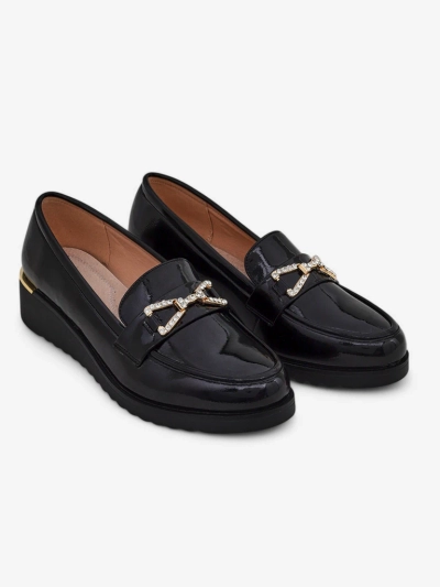 Royalfashion Women's moccasins on a low wedge Leffo