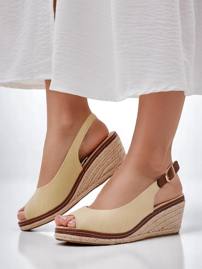 Royalfashion Women's wedge sandals open toe Tafenis