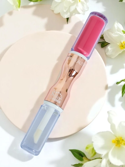 2-in-1 Lipstick and Clear Lip Gloss Gummy Bare