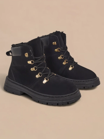Royalfashion Black women's trappers Develier