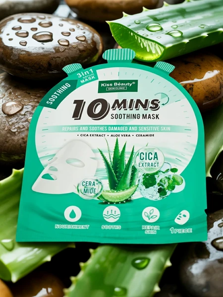Aloe vera näomask lehel - niisutav