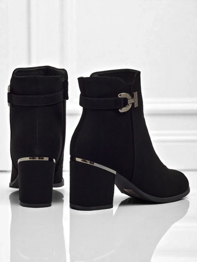 Women's Eco-Leather Ankle Boots with Block Heel Ruvina