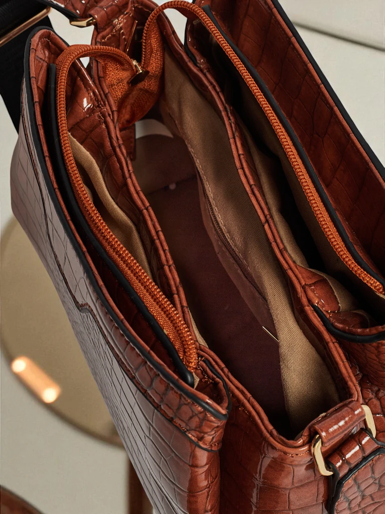 Patent Leather Small Women's Eco-Leather Bag Midnight Fern