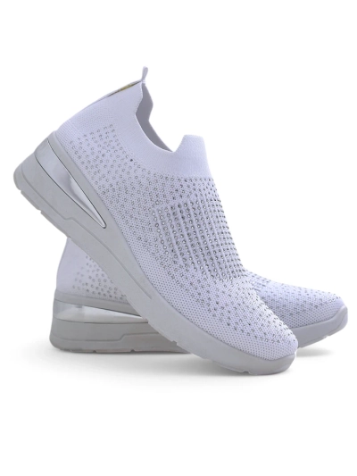 Royalfashion Slip-on naiste puksiirkinnastega tossud lilledega Qelavise
