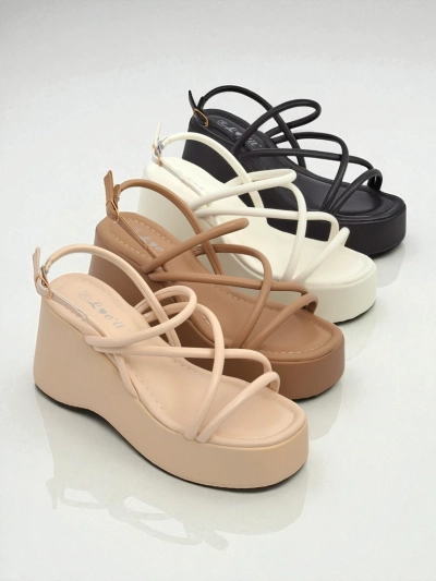 Royalfashion Women's Wedge Sandals Skyline Straps