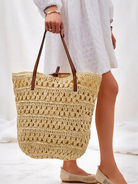 Royal Fashion Large Straw Women's Handbag Natural Classic