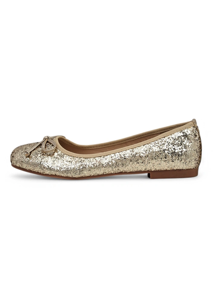 Royalfashion Women's ballet flats with glitter and a bow Aramie