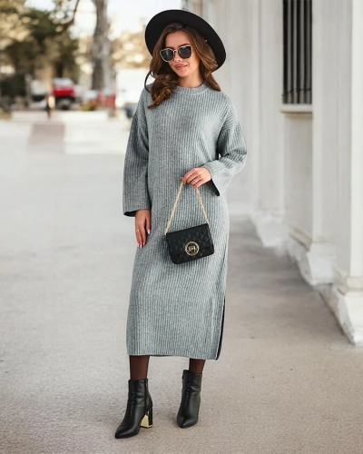 Royalfashion Women's long sweater dress