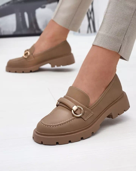 Royalfashion Women's moccasins in light brown Desise