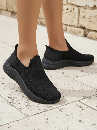 Royalfashion Women's Slip-On Fabric Sports Shoes Secat