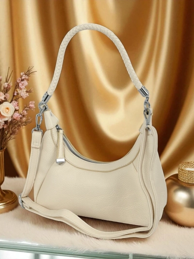 Royalfashion Väike naiste öko-nahast käekott dekoratiivse rihmaga Lacquea