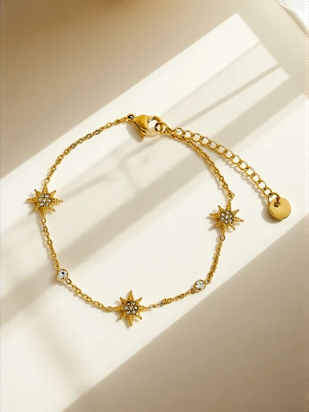 Aurelia Stella – gold-plated bracelet with Greek stars and crystals