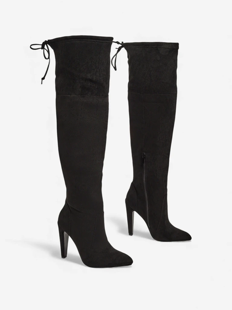 Women's Over-the-Knee Eco Suede Stiletto Boots Eldirros