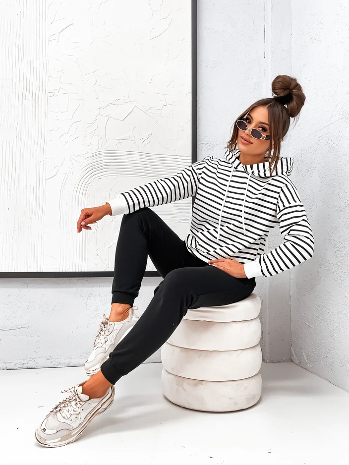 Royalfashion Women's striped tracksuit set