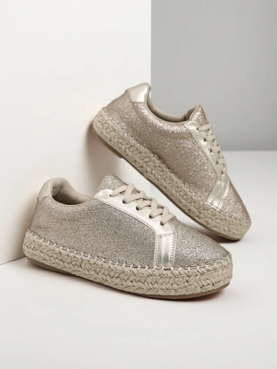 Royalfashion Women's sneakers with glitter Sercele