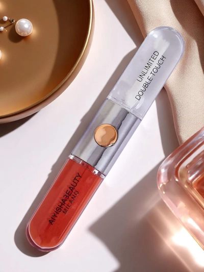 Lipstick and Clear Gloss 2-in-1 Peachy Nude