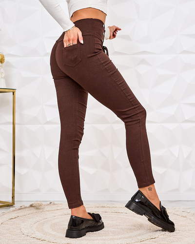 Royalfashion Women's teggings pants with decorative binding