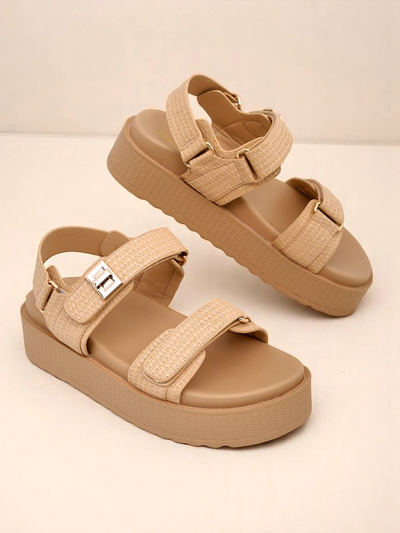 Royalfashion beežid platvormiga naiste sandaalid Lavinia – mugav suvi